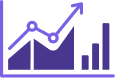 A stylized graphic showing a bar chart and a line graph with data points and an upward arrow, representing growth or positive business trends.