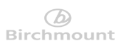 Gray Birchmount text with a stylized lowercase b inside a circle above the text, all on a light background.