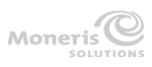 Moneris Solutions logo with stylized spiral design to the right of the word Moneris and the word Solutions beneath it. The design and text are in gray on a white background.